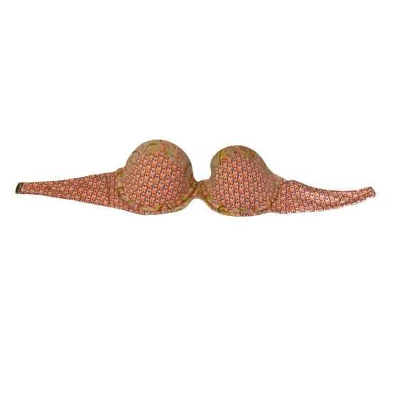 Victoria’s Secret Swim Top Hook Back Closure Orange Purple Green Paisley 32D - Picture 10 of 10
